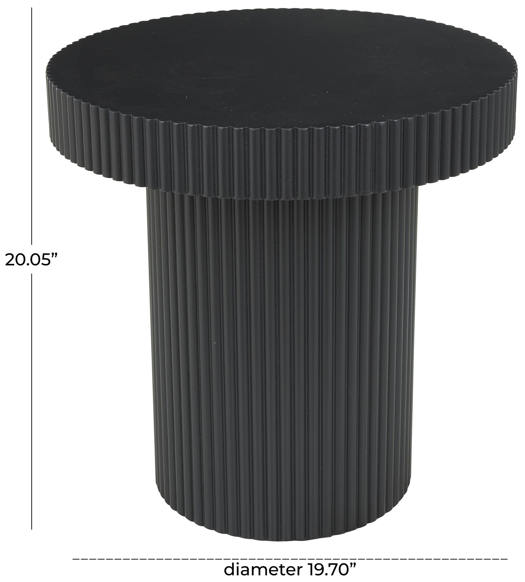 Image 7 Black Wooden Modern Accent Table, 20" x 20" x 20" more views