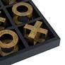 4_Black Wooden Tic-Tac-Toe Game Set with Gold Iron Pieces more views