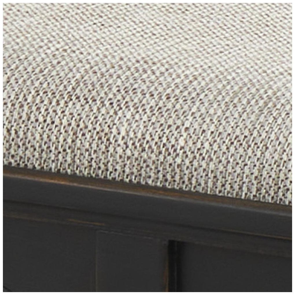 Black Wooden Traditional Bench, 59" x 16" x 19"