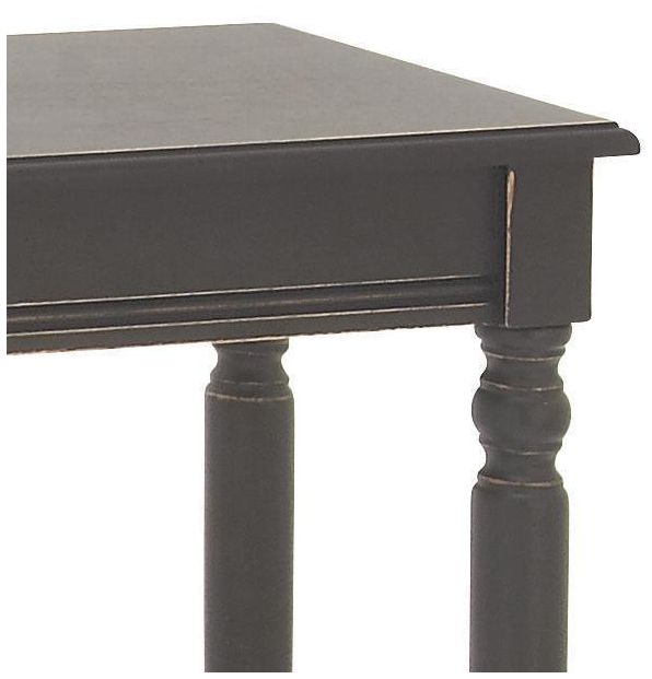 Image 2 Black Wooden Traditional Console Table, 31" x 12" x 32" more views