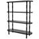 Black Wooden Traditional Shelving Unit, 47" x 15" x 57"