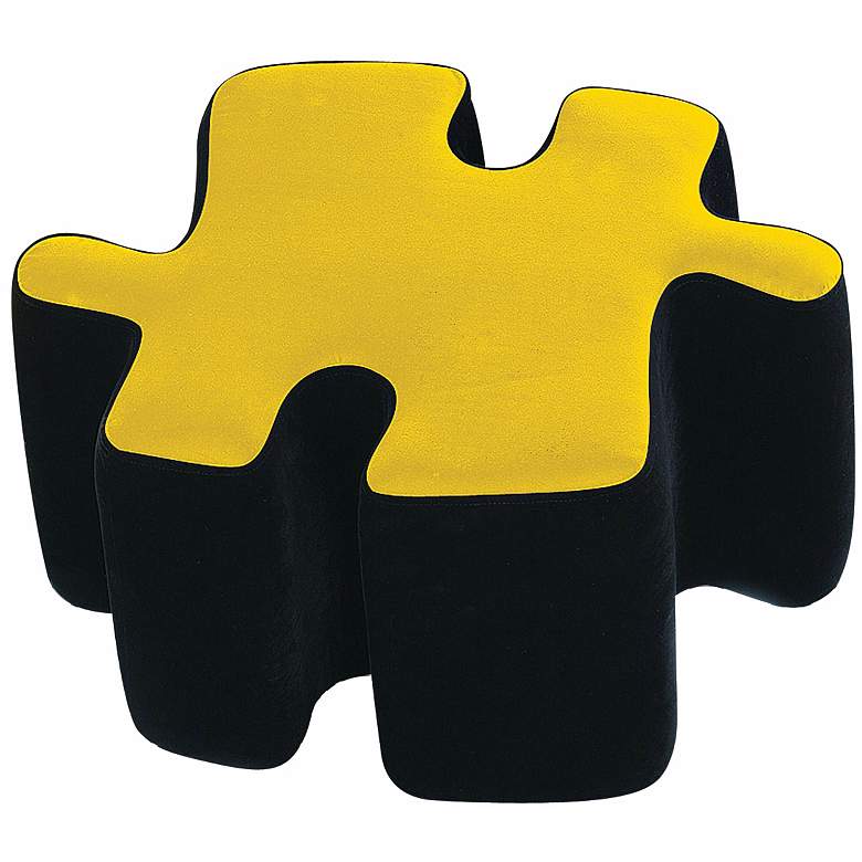 Image 1 Black Yellow Puzzotto Ottoman