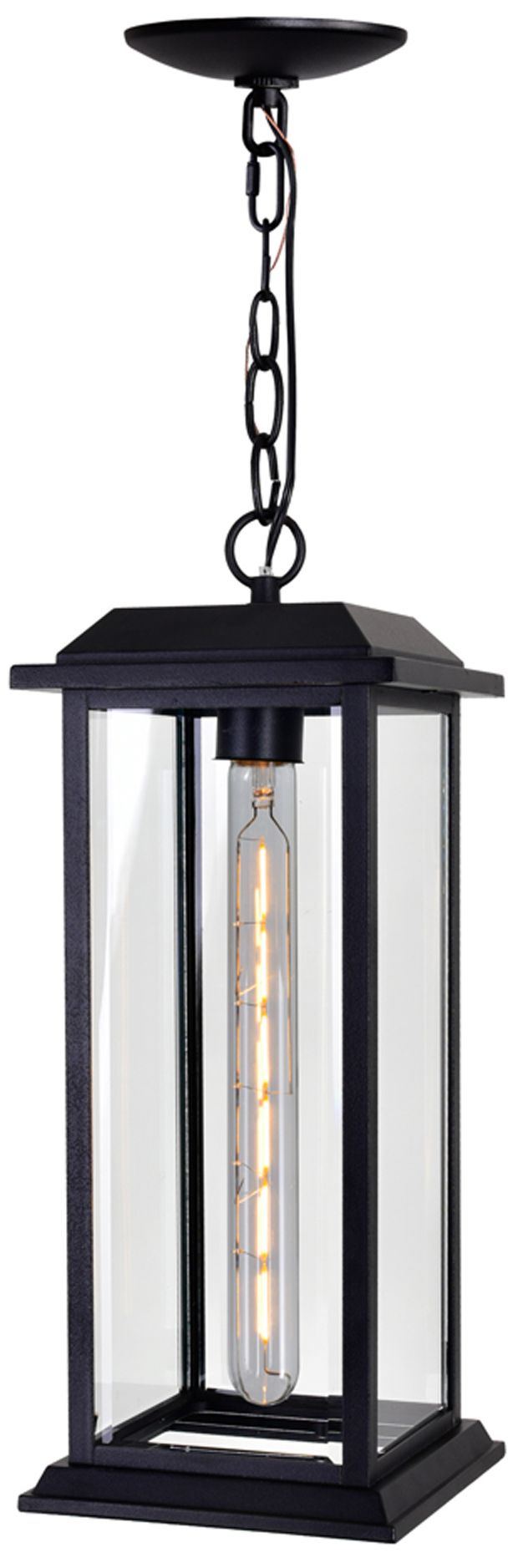 Thumbnail1 of Blackbridge 1 Light Black Outdoor Pendant