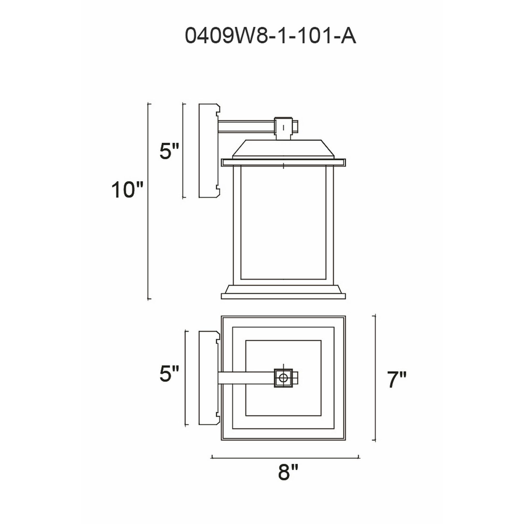 Blackbridge 1 Light Black Outdoor Wall Lantern