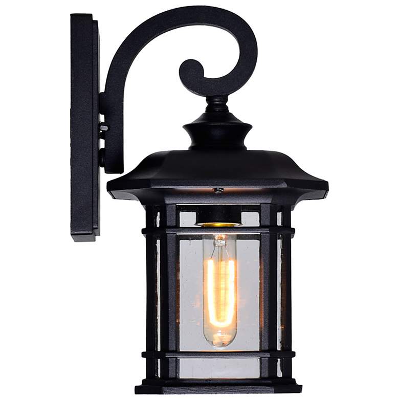 Image 2 Blackburn 13" High Black Outdoor Lantern Wall Light more views