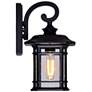 2_Blackburn 13" High Black Outdoor Lantern Wall Light more views