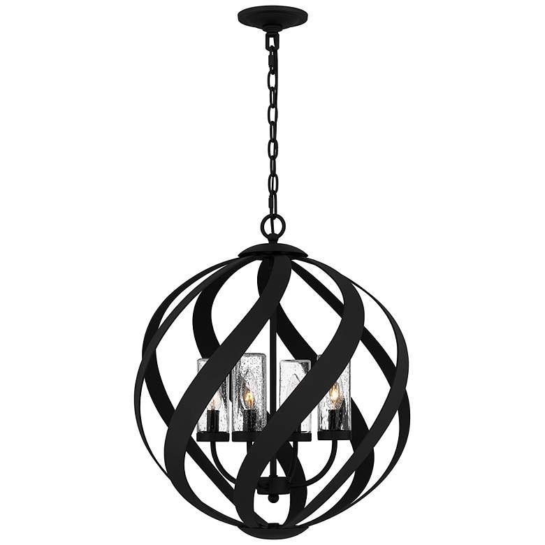 Image 2 Blacksmith 23"H Earth Black 4-Light Outdoor Hanging Light