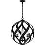 Blacksmith 23"H Earth Black 4-Light Outdoor Hanging Light