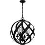 Blacksmith 23"H Earth Black 4-Light Outdoor Hanging Light