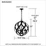 Blacksmith 23"H Earth Black 4-Light Outdoor Hanging Light