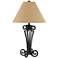 Blacksmith Black Wrought Iron Scroll Table Lamp