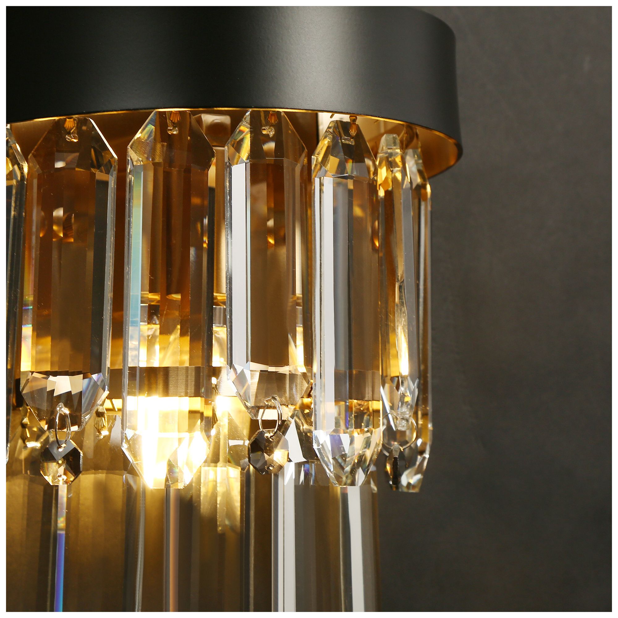 Image 4 Blagola 1-Light Black Gold Crystal Wall Sconces - Made to Order more views