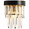 Blagola 1-Light Black Gold Crystal Wall Sconces