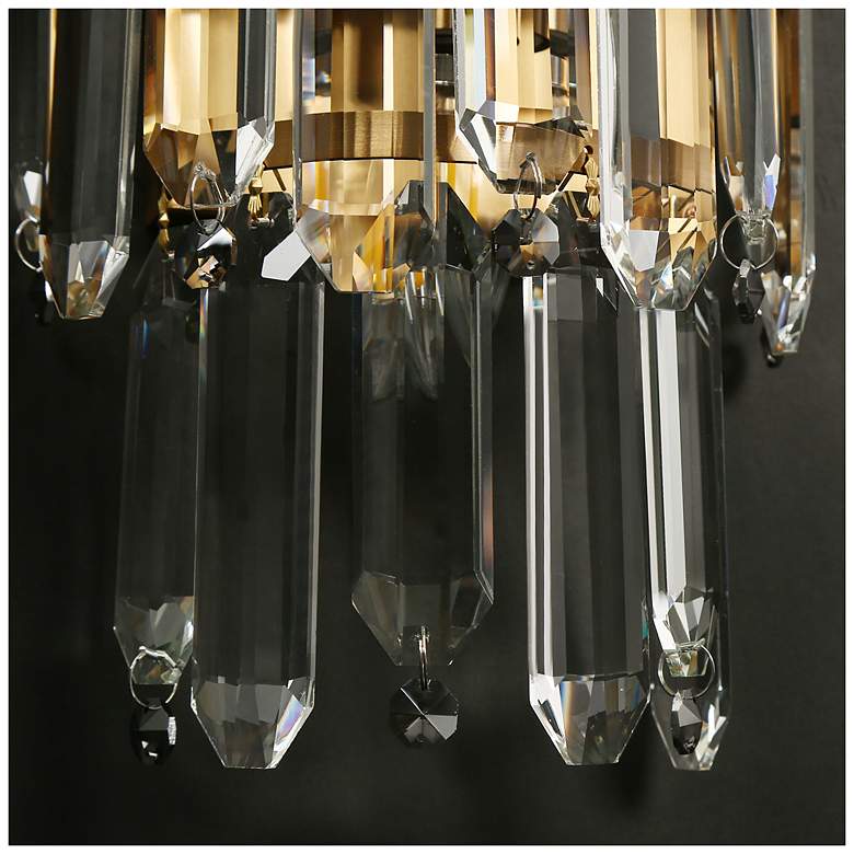 Image 3 Blagola 1-Light Black Gold Crystal Wall Sconces more views