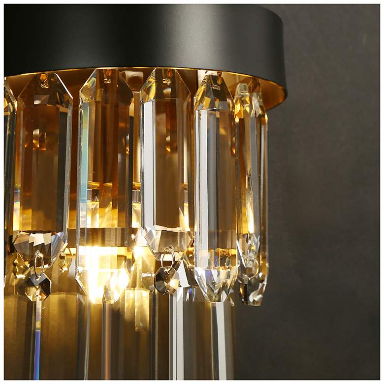Image 4 Blagola 1-Light Black Gold Crystal Wall Sconces more views