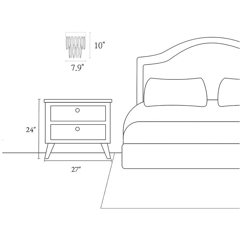 Image 6 Blagola 1-Light Black Gold Crystal Wall Sconces more views