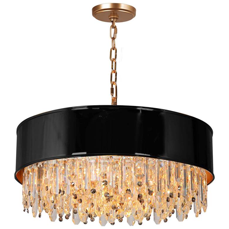 Image 1 Blagola 9-Light Black Gold Crystal Chandelier