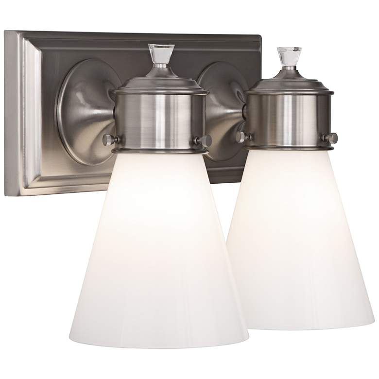 Image 1 Blaikley 13 1/4 inch Wide Brushed Nickel 2-Light Wall Sconce