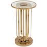 2_Blaine 14" Wide Gold Metal and Glass Accent Table