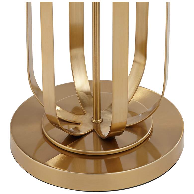 Image 3 Blaine 14 inch Wide Gold Metal and Glass Accent Table more views