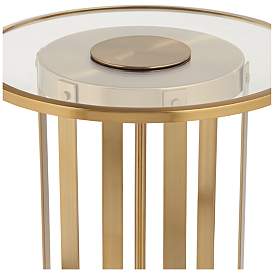 Image4 of Blaine 14" Wide Gold Metal and Glass Accent Table more views
