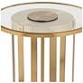 Blaine 14" Wide Gold Metal and Glass Accent Table