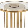 4_Blaine 14" Wide Gold Metal and Glass Accent Table more views