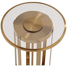 Image5 of Blaine 14" Wide Gold Metal and Glass Accent Table more views
