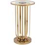 6_Blaine 14" Wide Gold Metal and Glass Accent Table more views