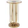 Blaine 14" Wide Gold Metal and Glass Accent Table