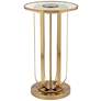 7_Blaine 14" Wide Gold Metal and Glass Accent Table more views