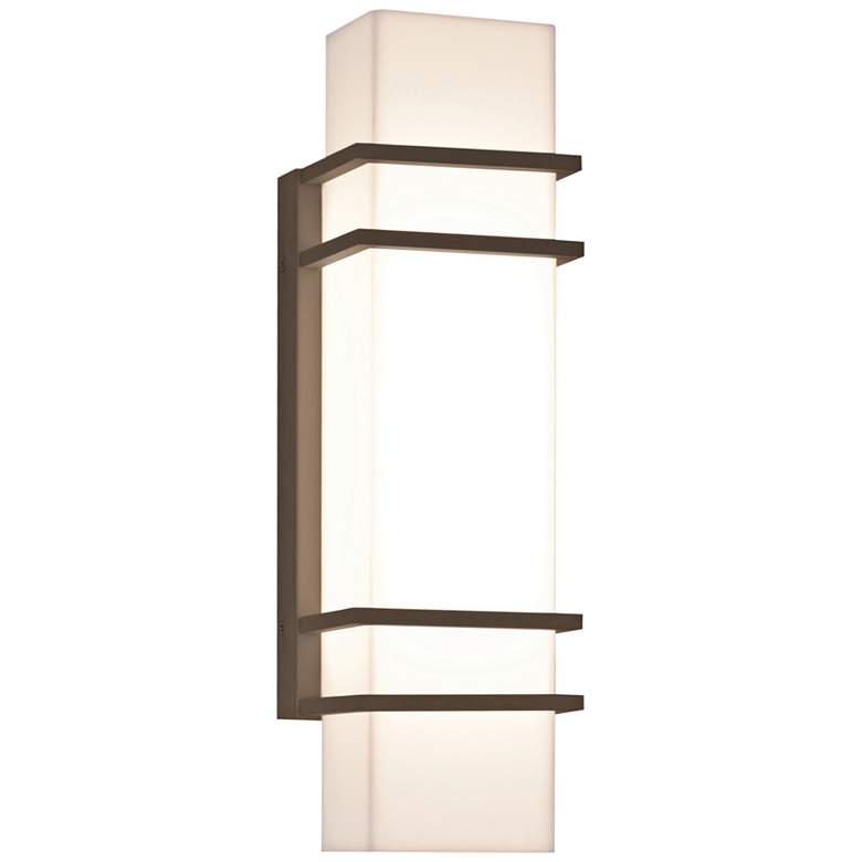 Image 1 Blaine 15 3/4 inch High Textured Bronze LED Outdoor Wall Light