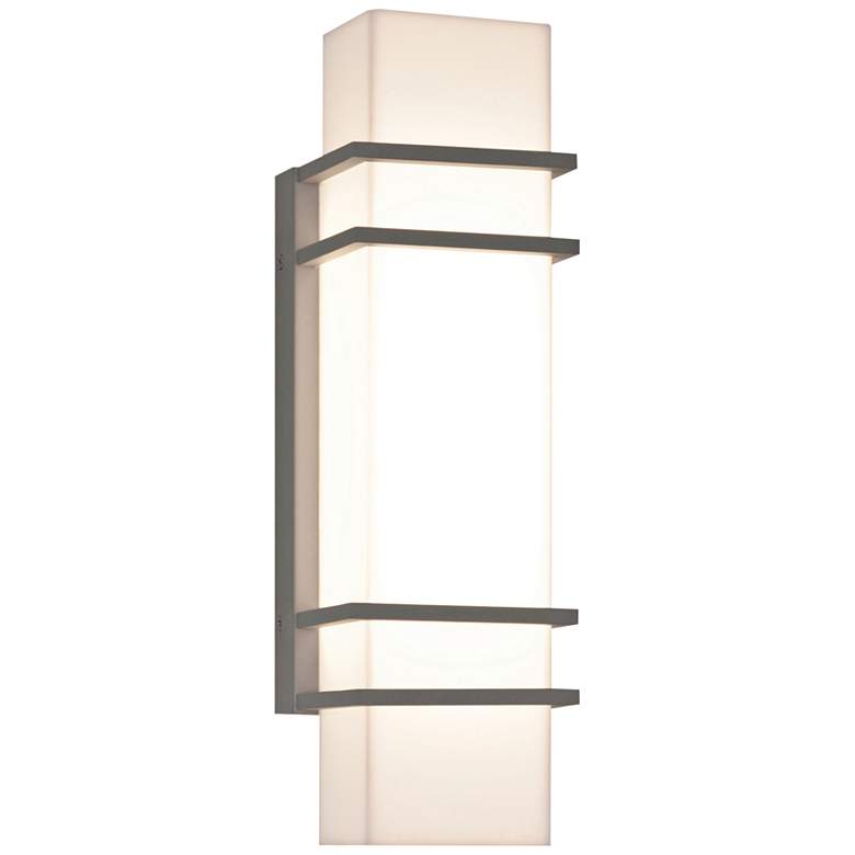 Image 1 Blaine 15 3/4" High Textured Gray LED Outdoor Wall Light