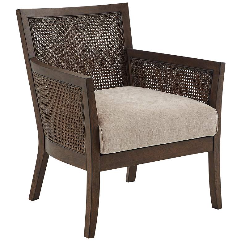 Image 2 Blaine Medium Coffee Wood and Cane Accent Chair