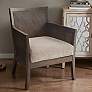 Blaine Medium Coffee Wood and Cane Accent Chair