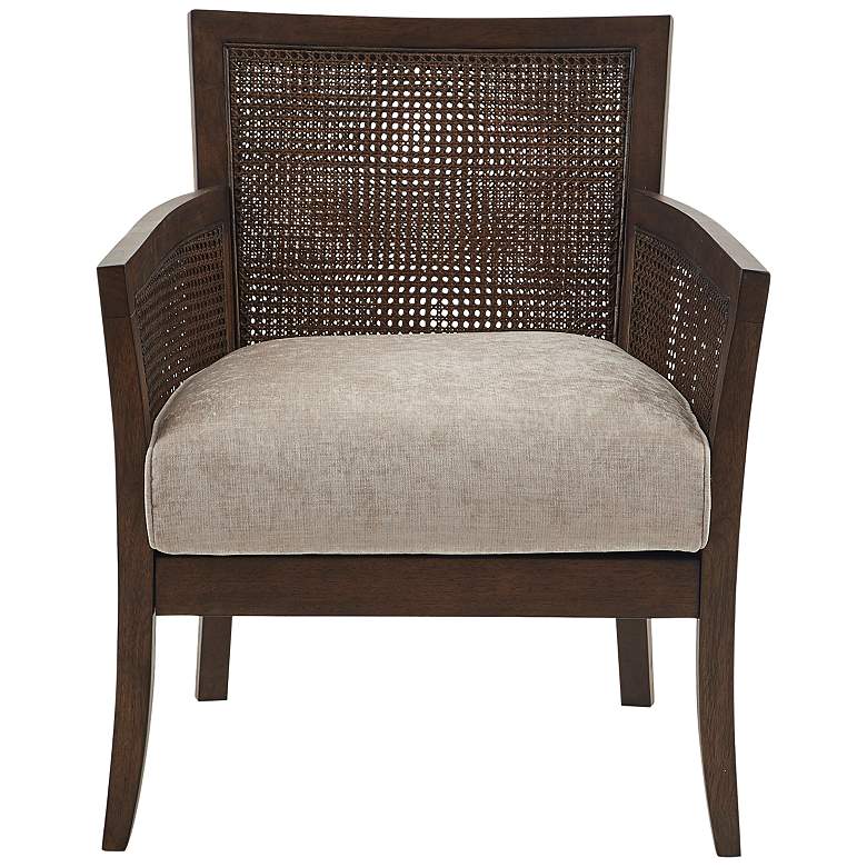 Image 7 Blaine Medium Coffee Wood and Cane Accent Chair more views