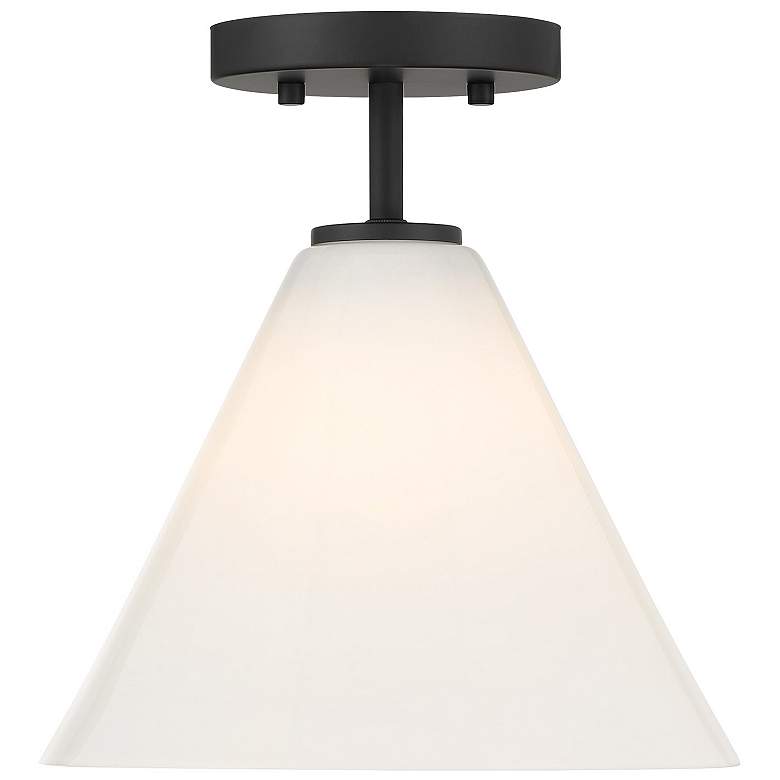 Image 1 Blair 1-Light Mini-Pendant or Semi-Flush in Matte Black