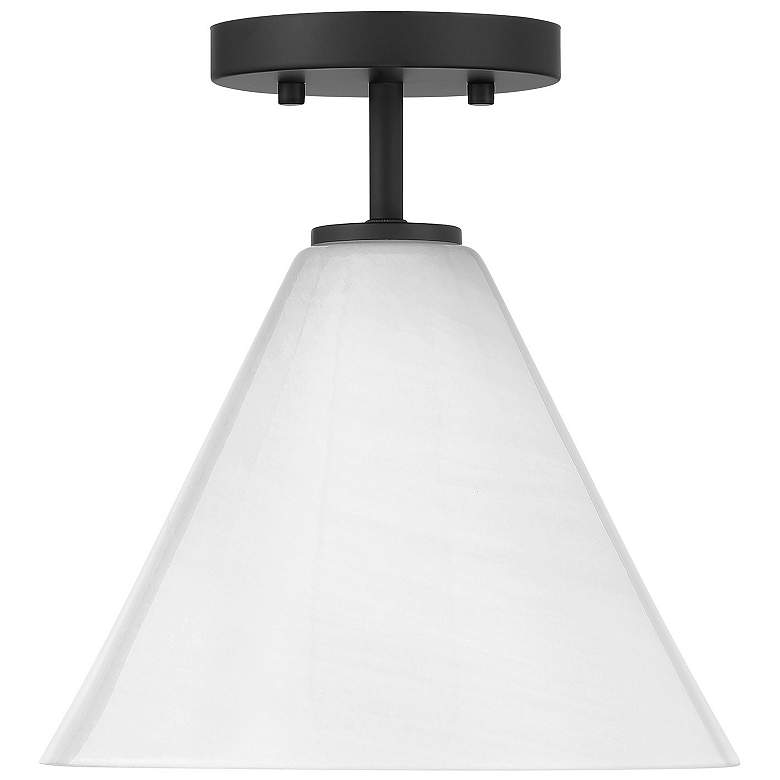 Image 2 Blair 1-Light Mini-Pendant or Semi-Flush in Matte Black more views
