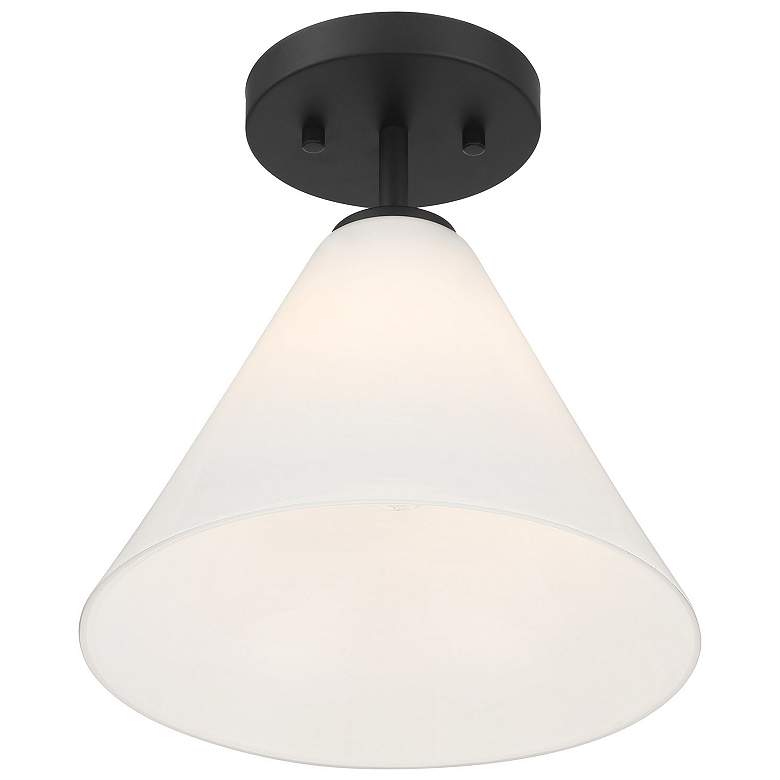 Image 4 Blair 1-Light Mini-Pendant or Semi-Flush in Matte Black more views
