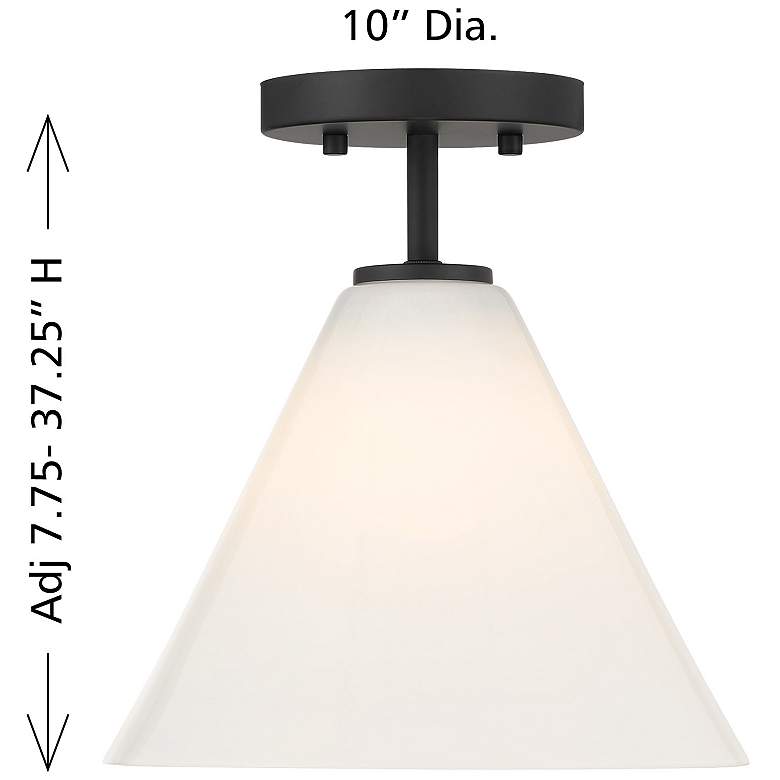Image 5 Blair 1-Light Mini-Pendant or Semi-Flush in Matte Black more views