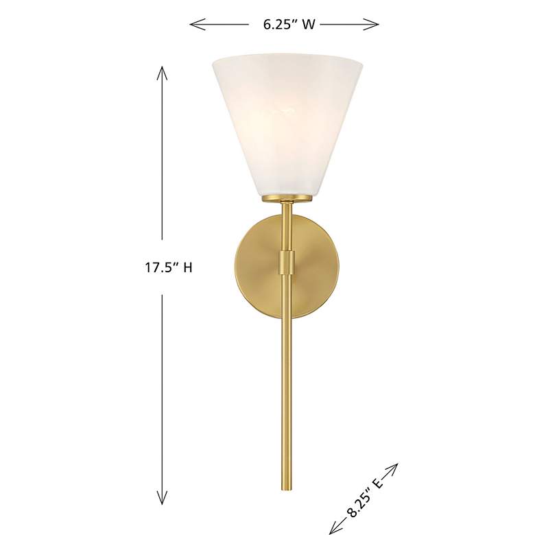 Image 6 Blair 1-Light Wall Sconce in Warm Brass more views