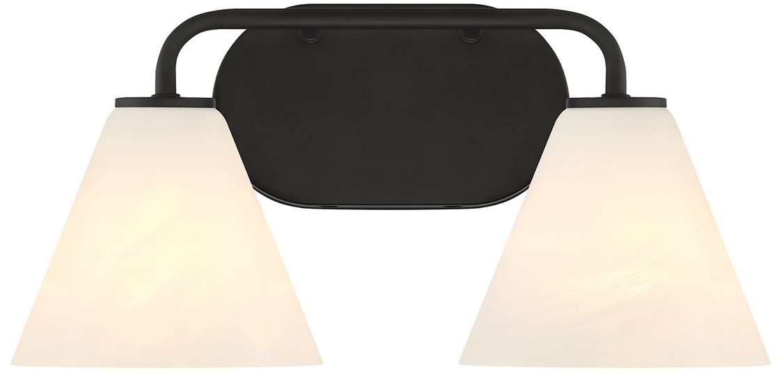 Blair 2-Light Bathroom Vanity Light in Matte Black