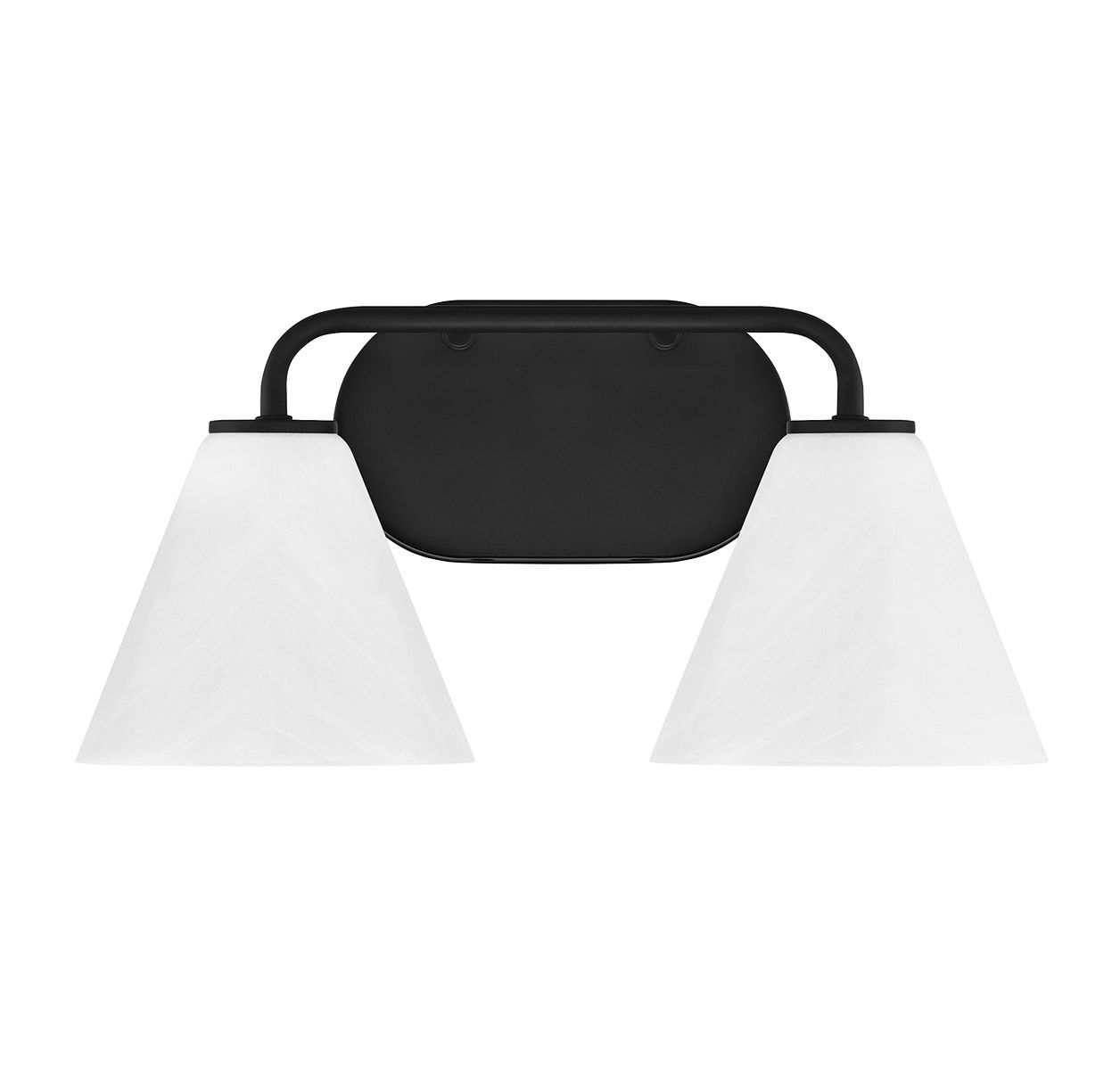 Image 2 Blair 2-Light Bathroom Vanity Light in Matte Black more views