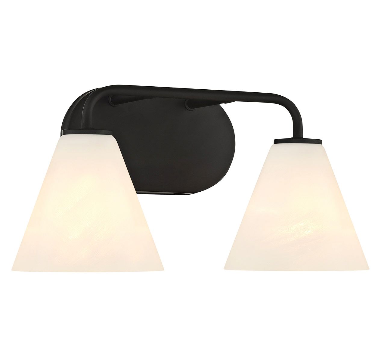 Image 3 Blair 2-Light Bathroom Vanity Light in Matte Black more views