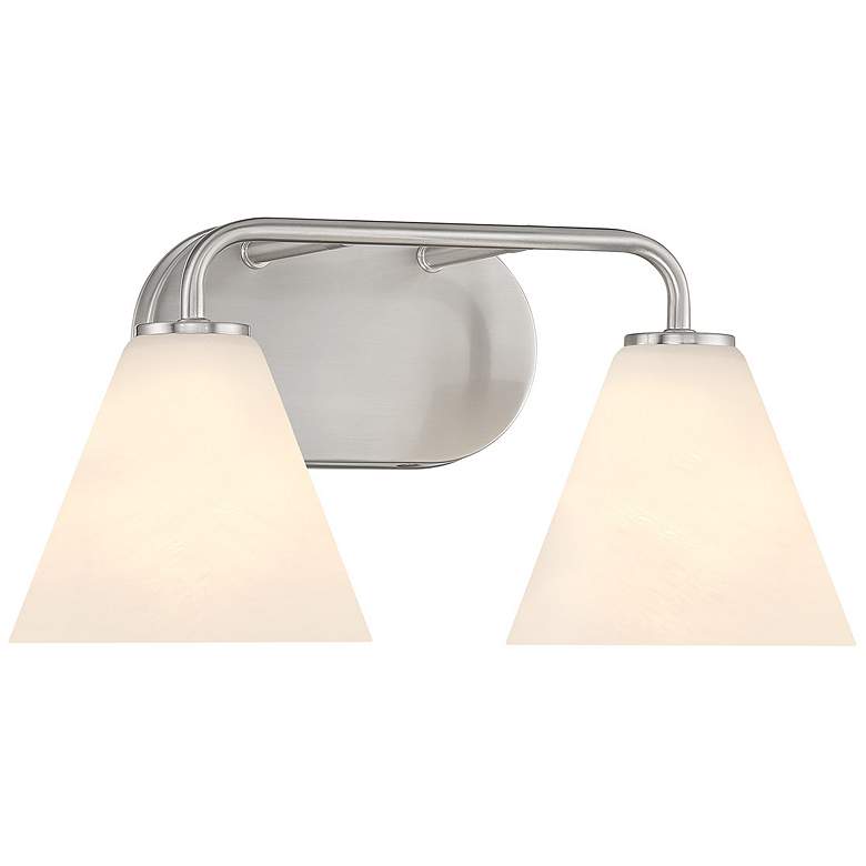 Image 3 Blair 2-Light Bathroom Vanity Light in Satin Nickel more views