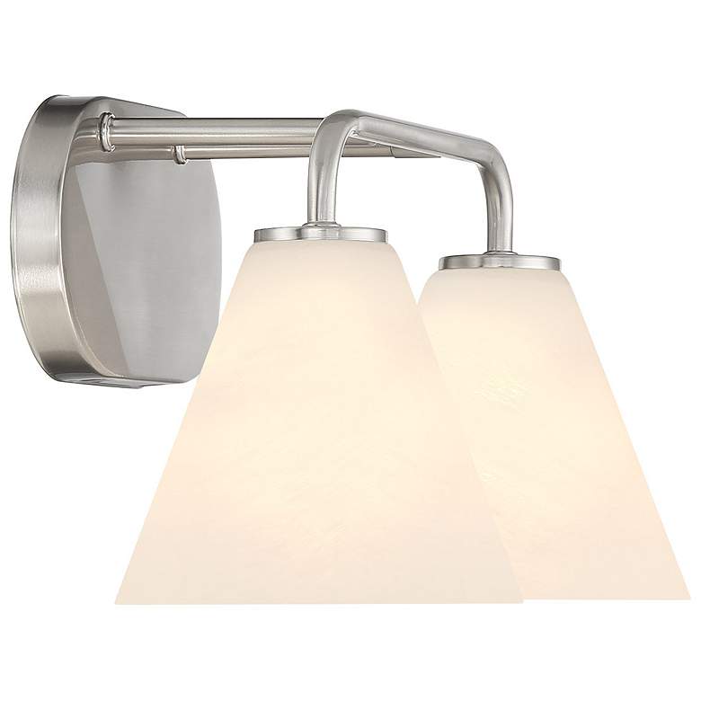 Image 5 Blair 2-Light Bathroom Vanity Light in Satin Nickel more views