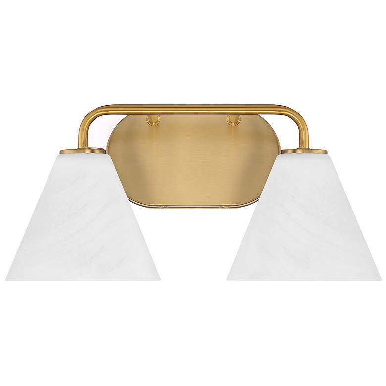 Image 2 Blair 2-Light Bathroom Vanity Light in Warm Brass more views
