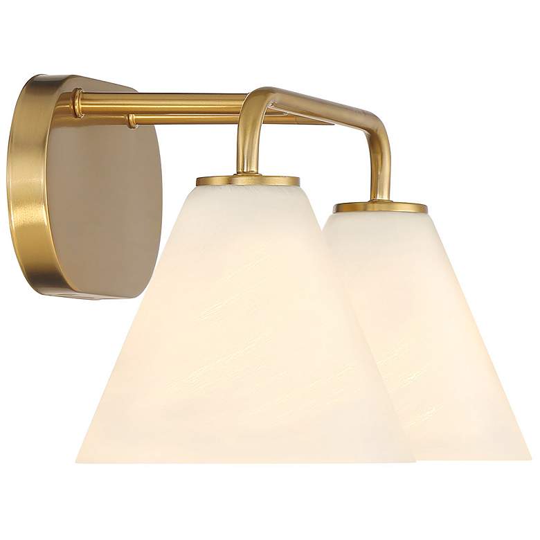 Image 5 Blair 2-Light Bathroom Vanity Light in Warm Brass more views