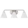 2_Blair 25 1/2" Wide Satin Nickel 3-Light Bath Light more views