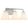 4_Blair 25 1/2" Wide Satin Nickel 3-Light Bath Light more views